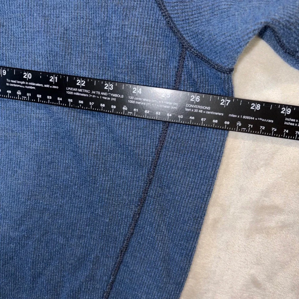 Tommy Bahama Mens Reversible Quarter Zip Pullover Blue Charcoal Gray Ribbed XL